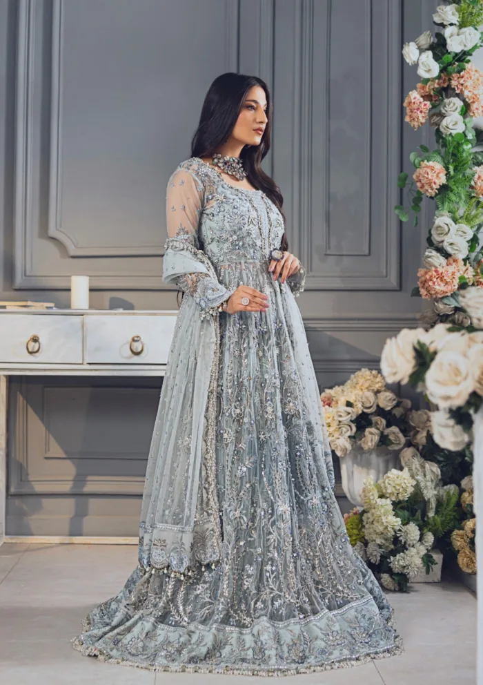 Rubaaiyat Sky Blue Wedding Edit 24 Luxury Lawn Collection - Image 8