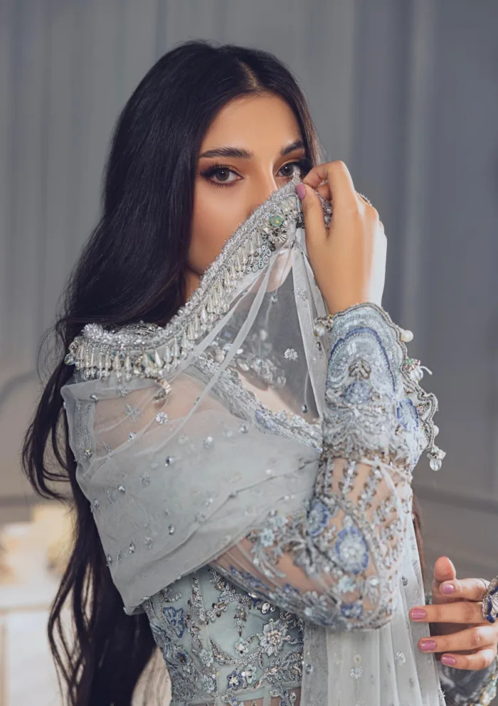 Rubaaiyat Sky Blue Wedding Edit 24 Luxury Lawn Collection - Image 9
