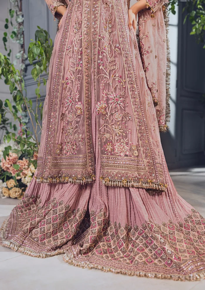 Rubaaiyat Tea Pink Wedding Edit 24 Luxury Lawn Collection - Image 7