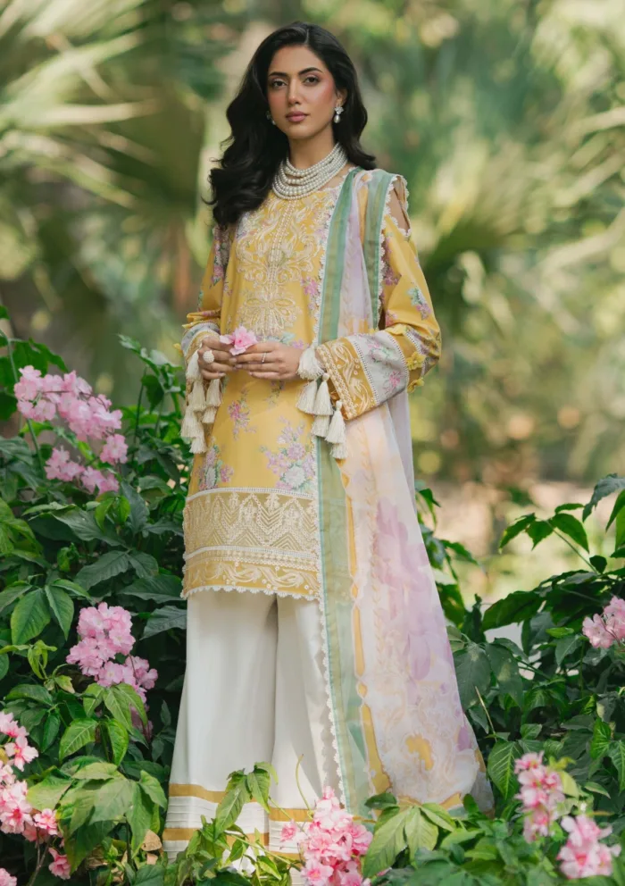 Saad Shaikh Husna Nature's Whisper Luxury Lawn Collection - Image 4