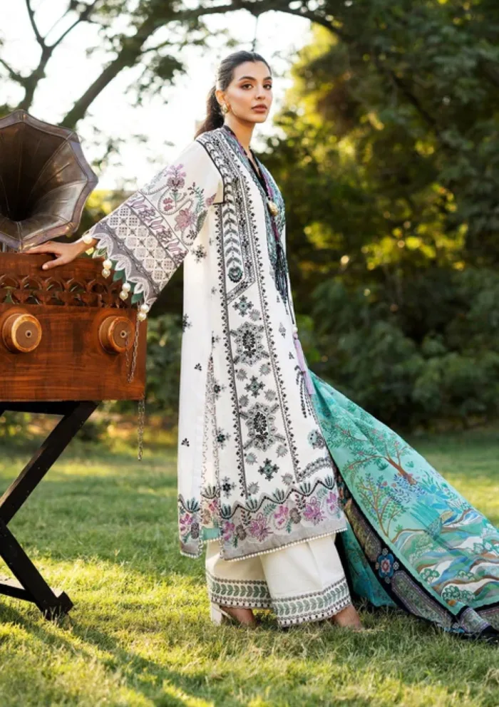 Sadaf Fawad Khan PALM ISLAND B Siraa 25 Luxury Lawn Collection - Image 4