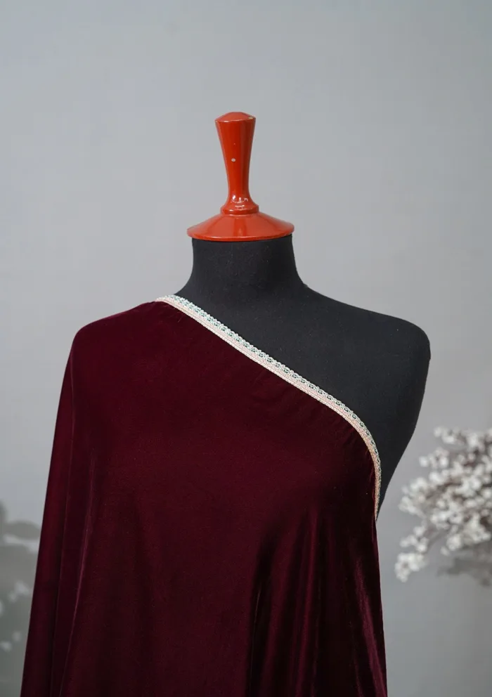 Sadias Collection D 19 Velvet Shawl Luxury Lawn Collection - Image 2