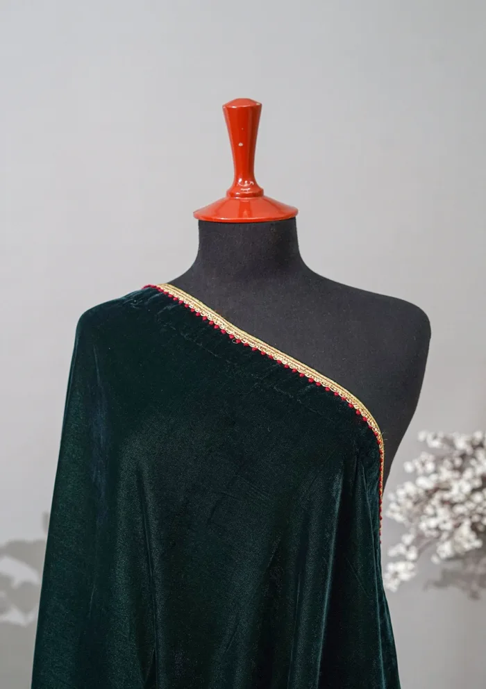 Sadias Collection D 36 Velvet Shawl Luxury Lawn Collection - Image 2