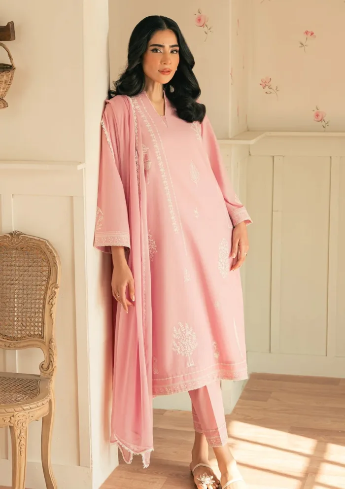 Sahar SSCK ZH V2 01 Pink Poise Spring Summer Luxury Lawn Collection - Image 3
