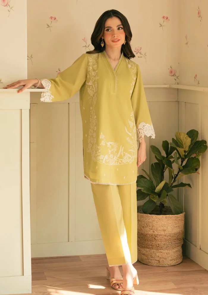Sahar SSCK ZH V2 02 Chartreuse Chic Spring Summer Luxury Lawn Collection - Image 3