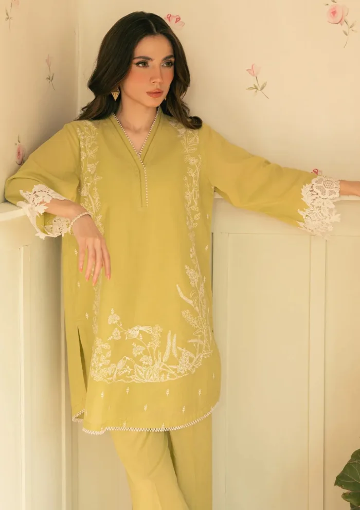 Sahar SSCK ZH V2 02 Chartreuse Chic Spring Summer Luxury Lawn Collection - Image 4
