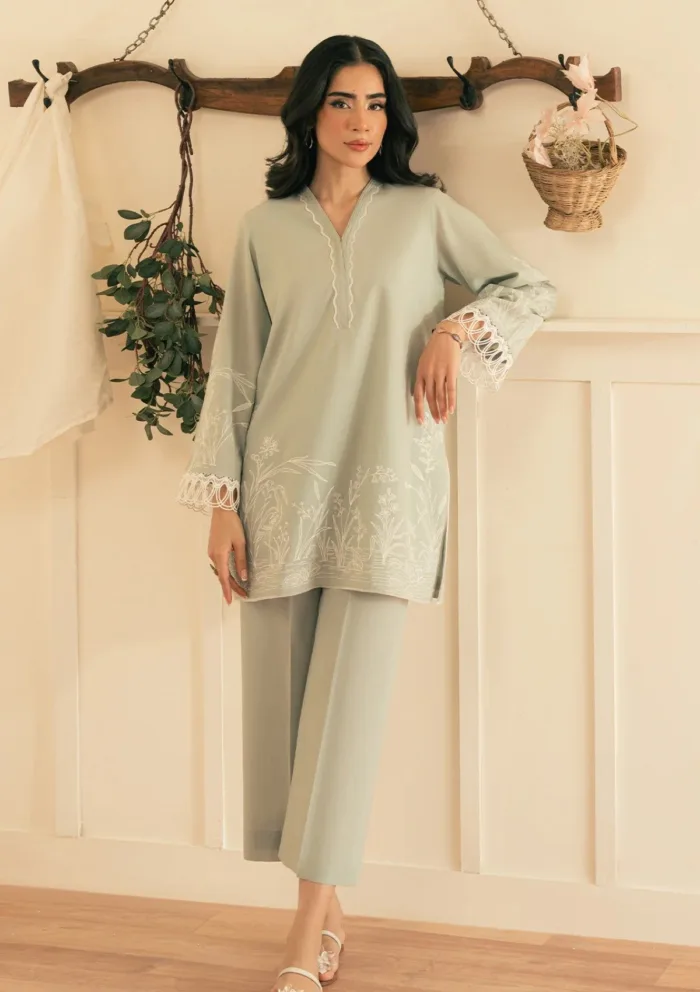 Sahar SSCK ZH V2 05 Silver Sage Spring Summer Luxury Lawn Collection - Image 4