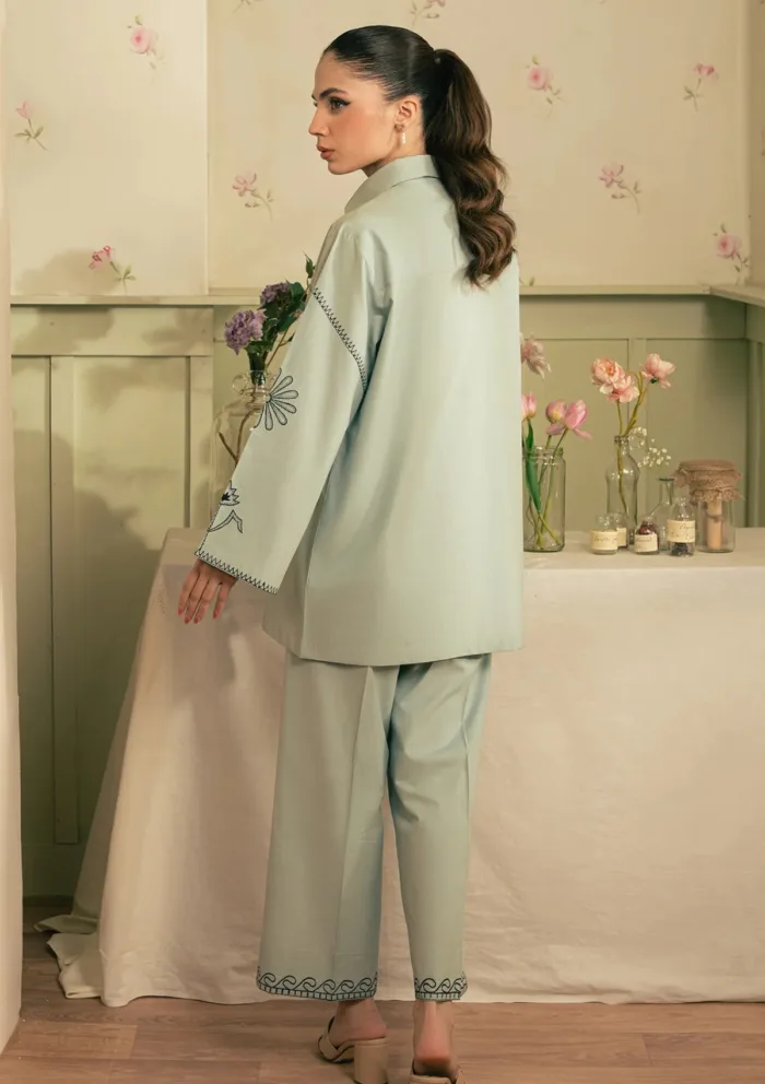 Sahar SSMF RR V2 01 Ashen Aqua Spring Summer Luxury Lawn Collection - Image 2