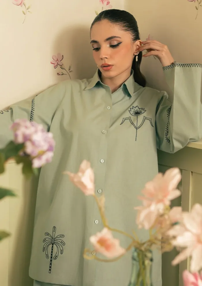Sahar SSMF RR V2 01 Ashen Aqua Spring Summer Luxury Lawn Collection - Image 3