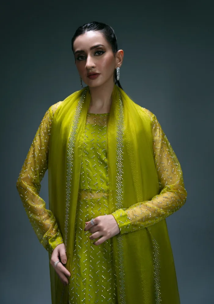 Sidra Fahad Apple Green Elienna 24 Luxury Lawn Collection - Image 2