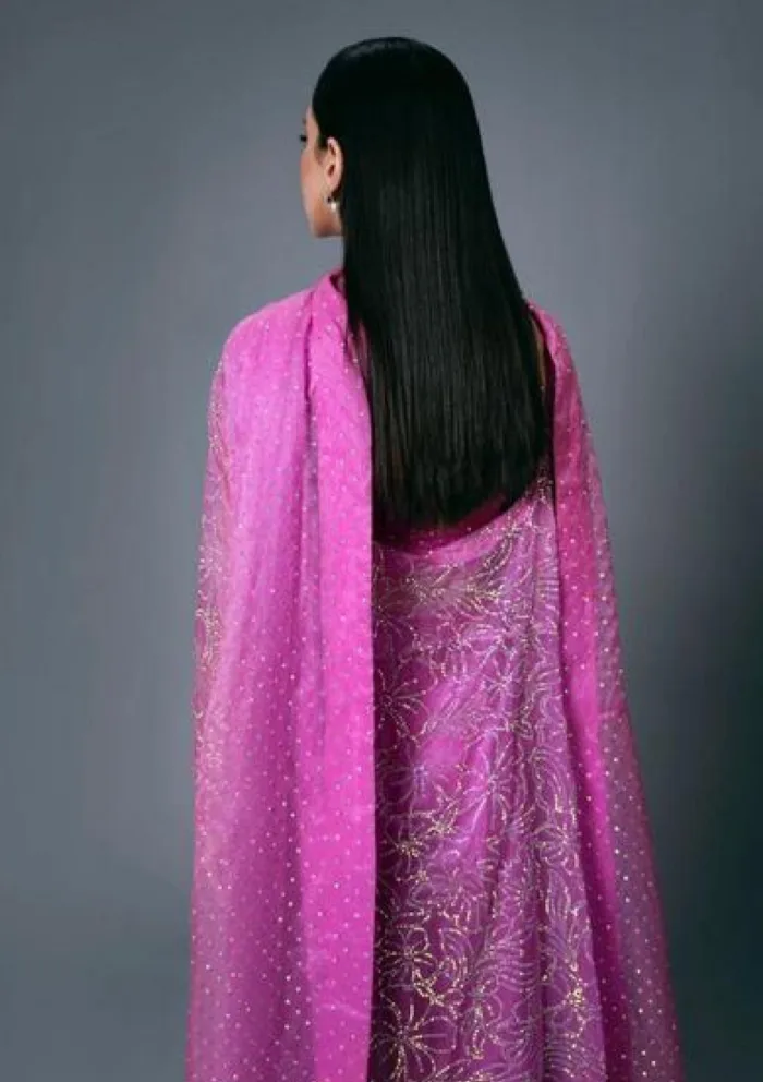 Sidra Fahad Barbie Pink Elienna 24 Luxury Lawn Collection - Image 3