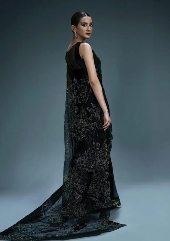 Sidra Fahad Black Elienna 24 Luxury Lawn Collection - Image 3