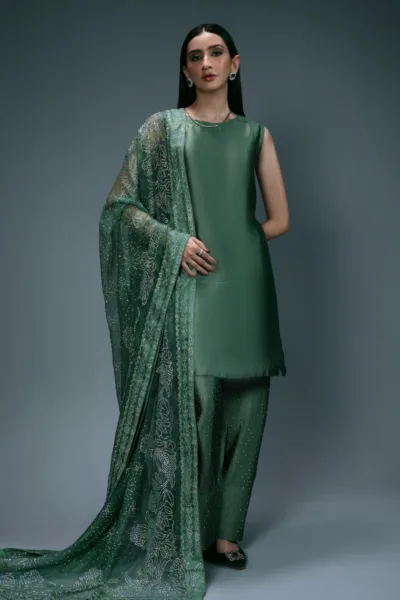 Sidra Fahad Dark Green