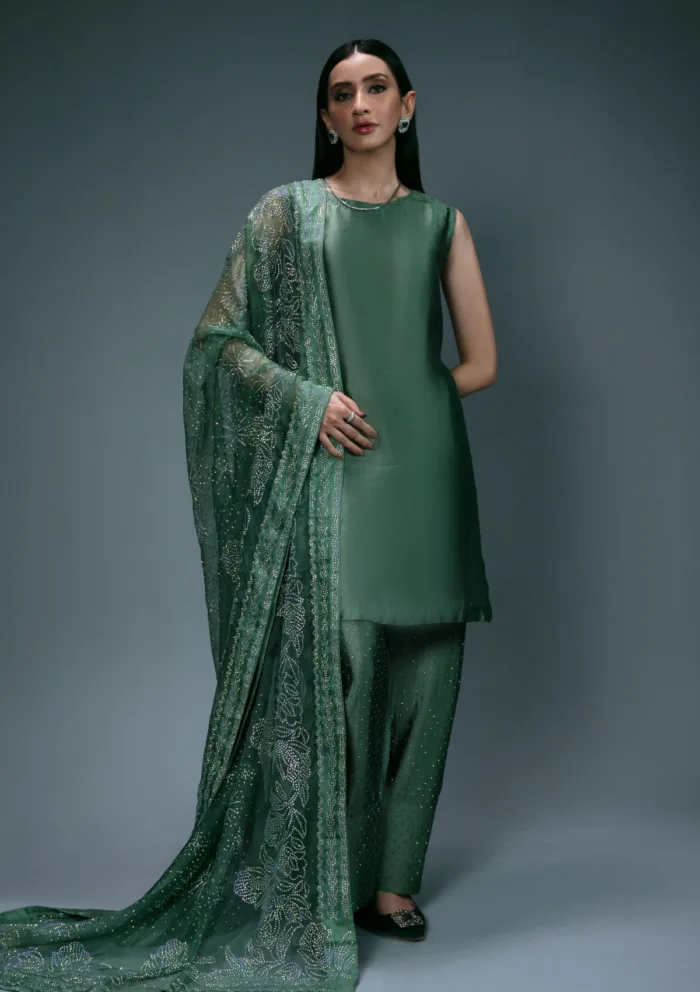 Sidra Fahad Dark Green