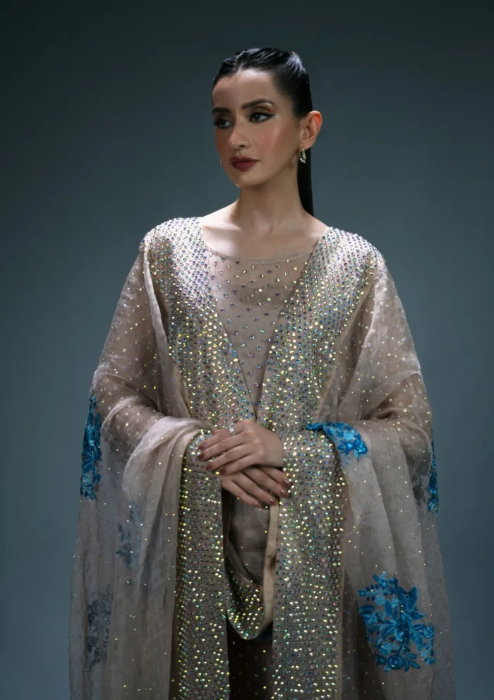 Sidra Fahad Ivory Elienna 24 Luxury Lawn Collection - Image 2