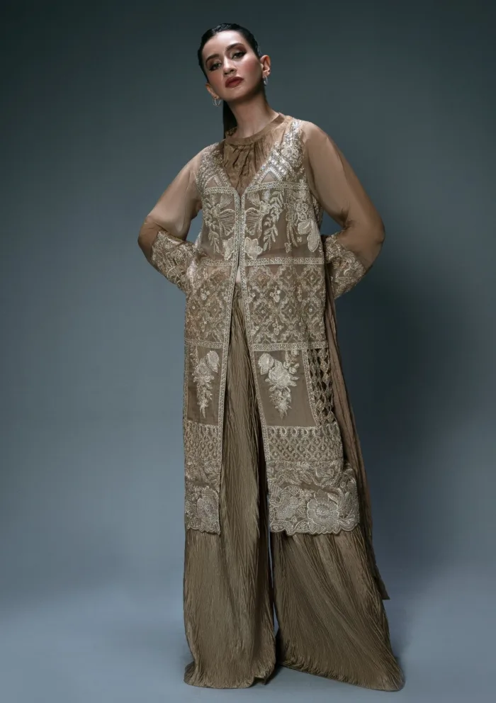 Sidra Fahad Skin Golden Elienna 24 Luxury Lawn Collection - Image 4