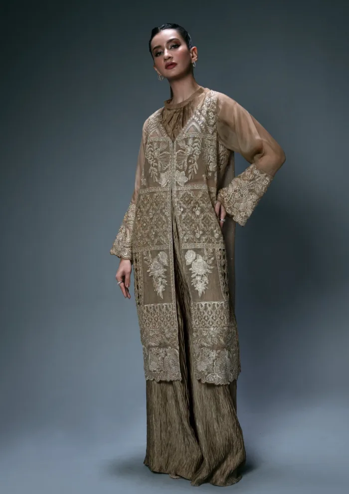 Sidra Fahad Skin Golden Elienna 24 Luxury Lawn Collection - Image 5