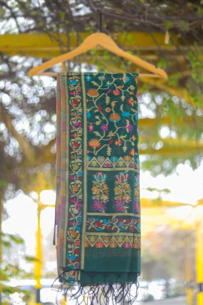 Silk Jamawar Work Shawl D 04A