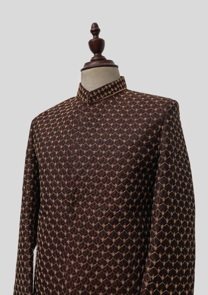 Stitched Collection T Mark Apparel Gents Prince Coat Fp 1100 Gents Prince Coat Luxury Lawn Collection - Image 2