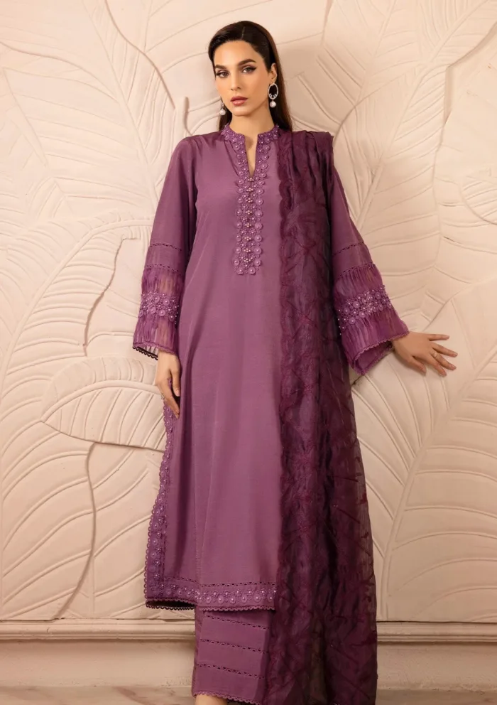 Tessa Chilly Charm Raw Silk Luxury Lawn Collection - Image 5