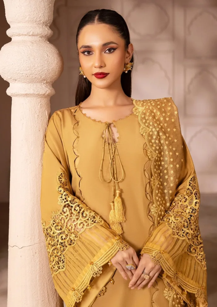 Tessa Crystal Cascades Raw Silk Luxury Lawn Collection - Image 3