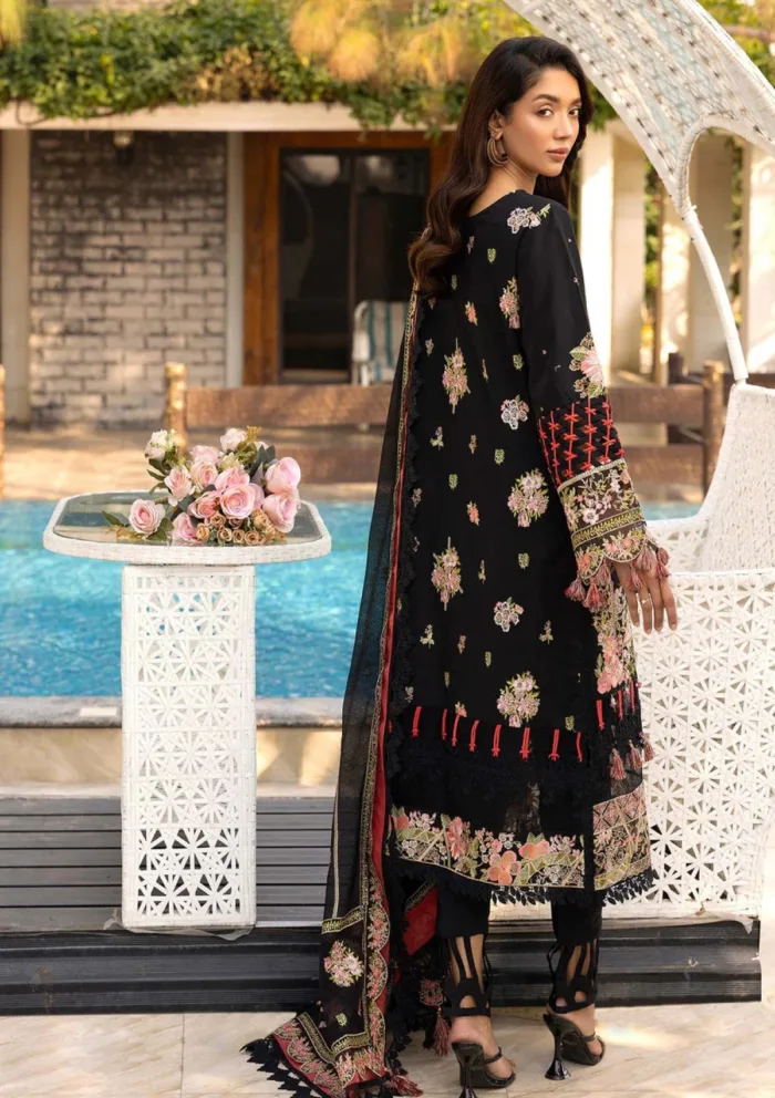 Tessa D 03 Onyx Eclipse Luxury Lawn 25 Collection - Image 2