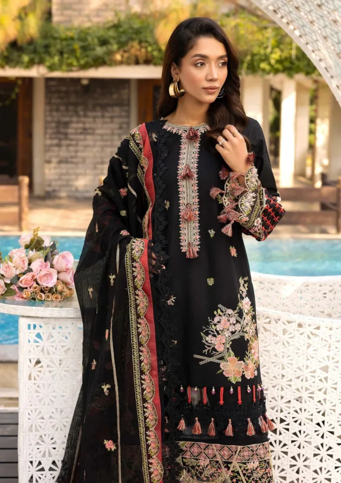Tessa D 03 Onyx Eclipse Luxury Lawn 25 Collection - Image 3