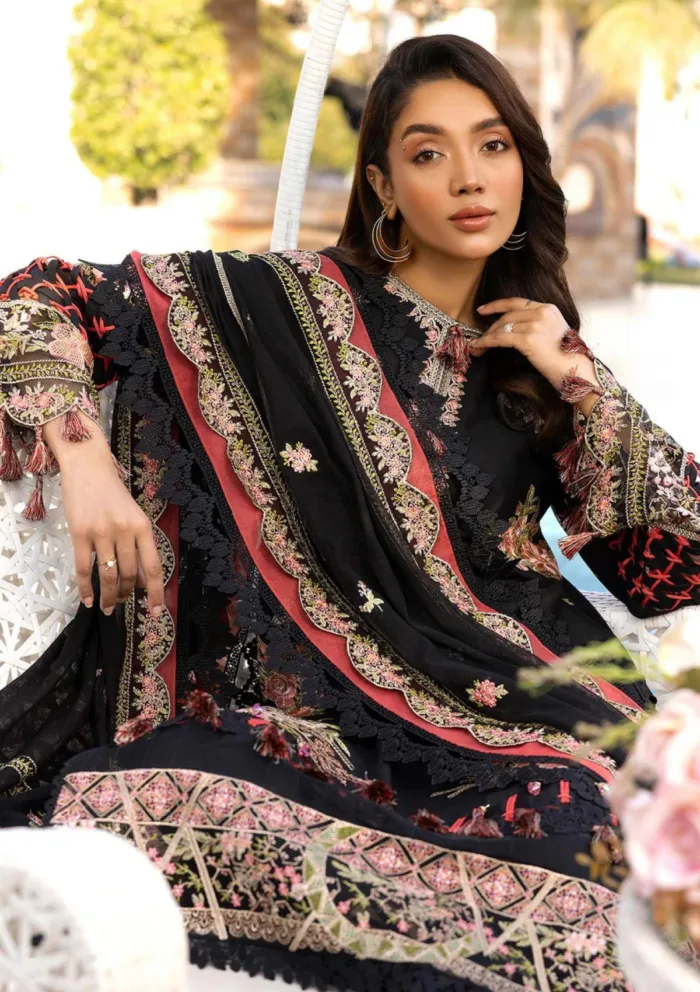 Tessa D 03 Onyx Eclipse Luxury Lawn 25 Collection - Image 4