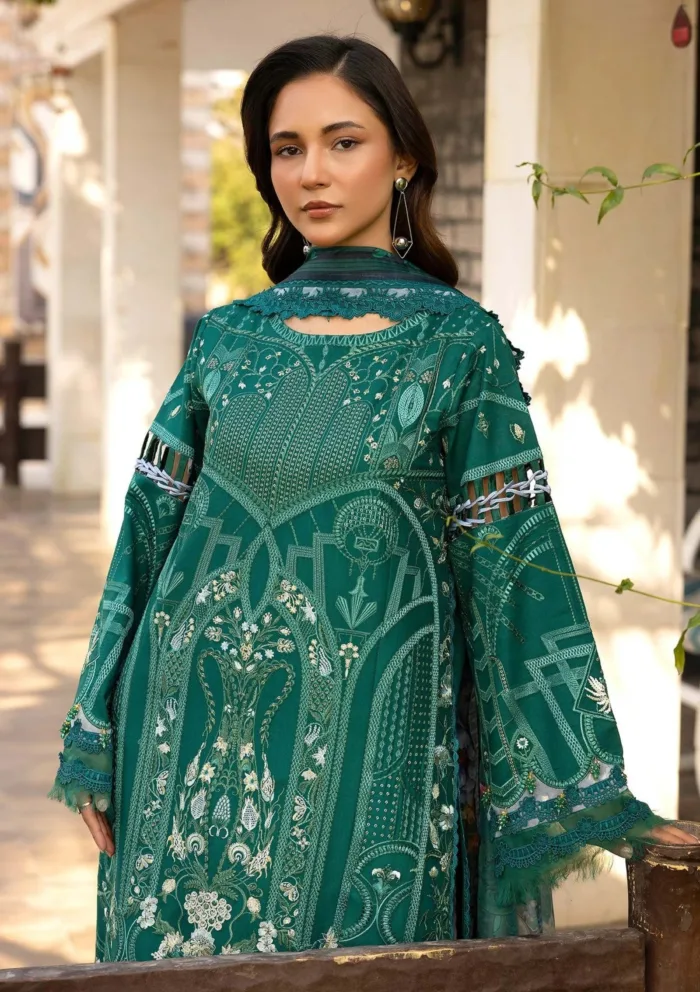 Tessa D 06 Emerald Veil Luxury Lawn 25 Collection - Image 2