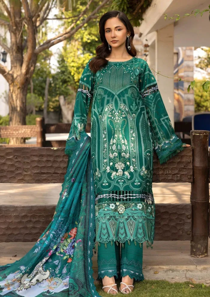 Tessa D 06 Emerald Veil Luxury Lawn 25 Collection - Image 4