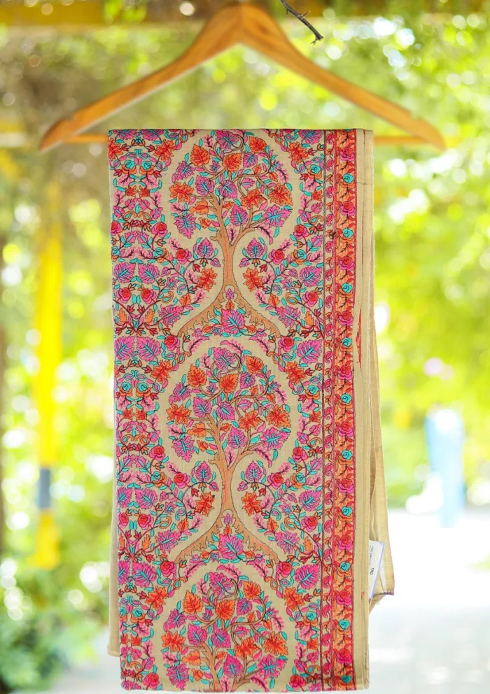 Wool Embroidered Shawl D 12