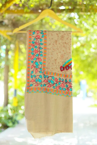 Wool Embroidered Shawl D 13