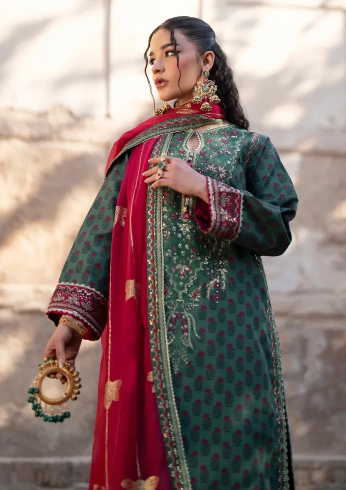 Xenia Luxe Unstitched Edit 25 KHIZAN Rumi Luxury Lawn Collection - Image 5