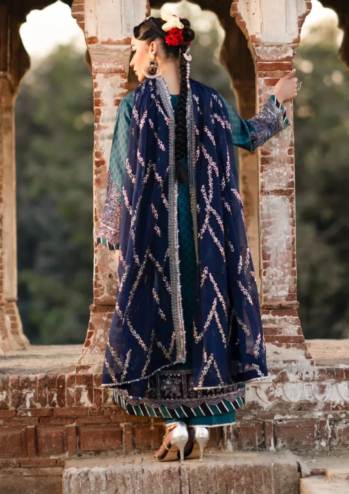 Xenia Luxe Unstitched Edit 25 MALIKA A Rumi Luxury Lawn Collection - Image 2