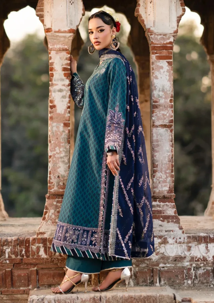 Xenia Luxe Unstitched Edit 25 MALIKA A Rumi Luxury Lawn Collection - Image 4