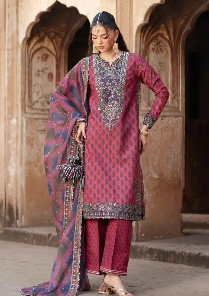 Xenia Luxe Unstitched Edit 25 MUSHK B Rumi Luxury Lawn Collection - Image 3