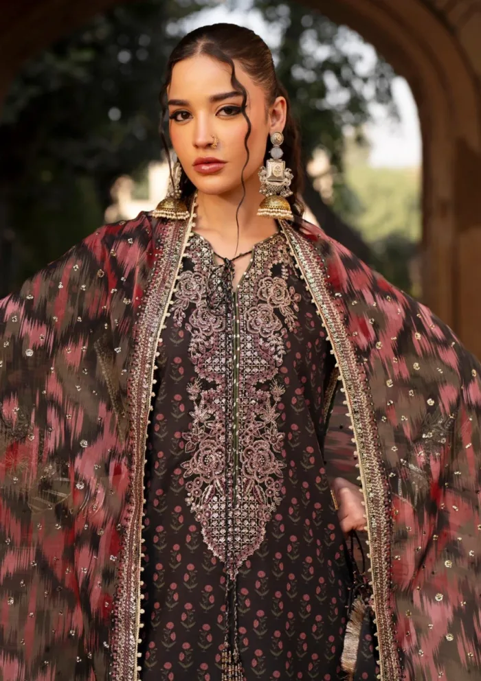 Xenia Luxe Unstitched Edit 25 RUHI Rumi Luxury Lawn Collection - Image 3