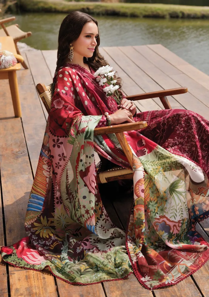 Xenia XLL 01 Paula Luxury Unstitched 25 Lawn Collection - Image 2