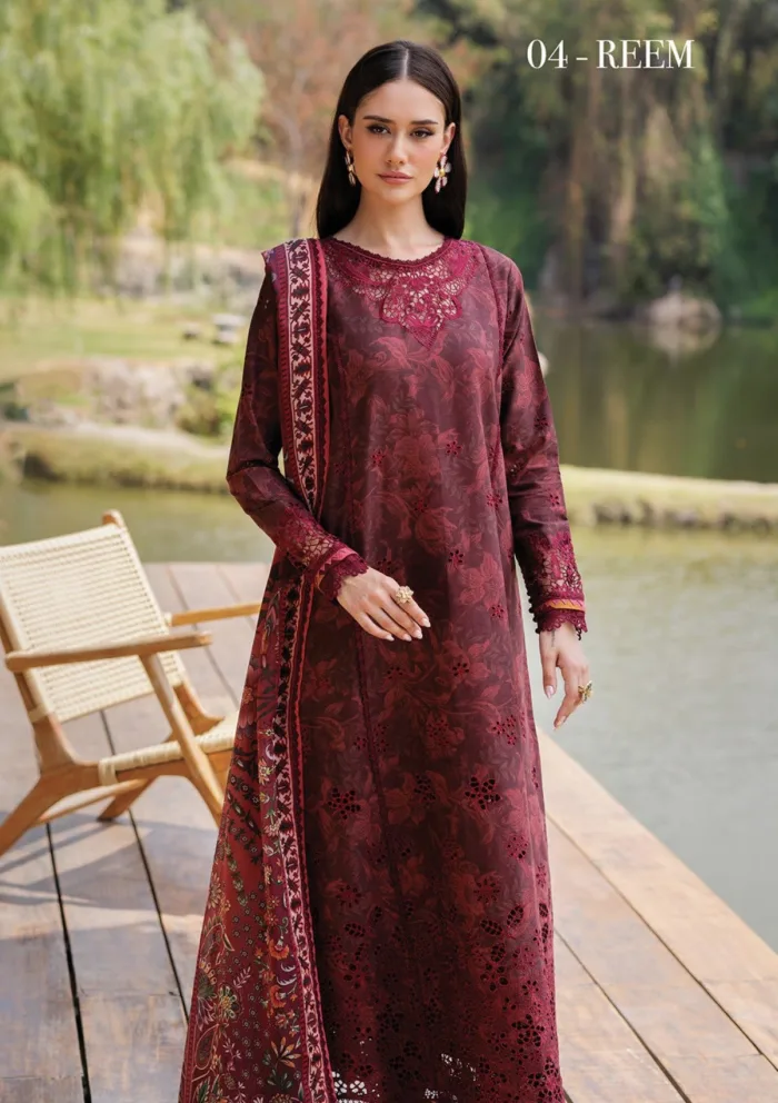 Xenia XLL 04 Reem Luxury Unstitched 25 Lawn Collection - Image 4