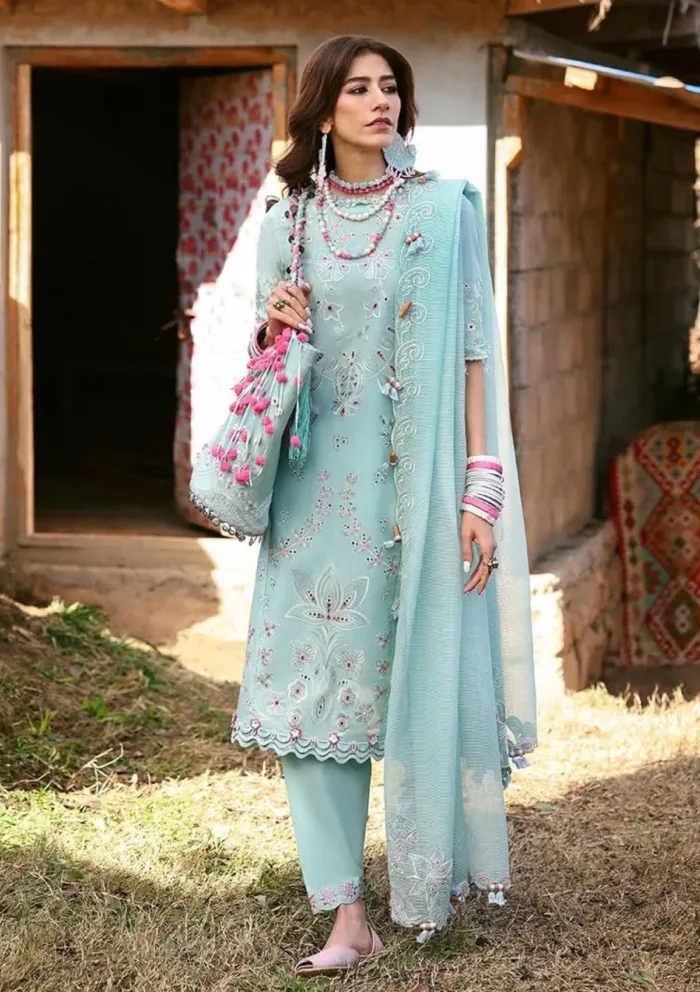 Zaha AABROO ZL25 05 A Unstitched Lawn 25 Luxury Collection - Image 2
