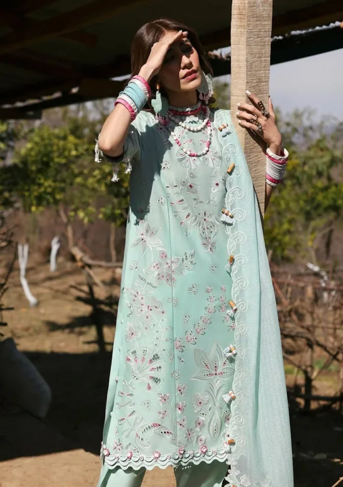 Zaha AABROO ZL25 05 A Unstitched Lawn 25 Luxury Collection - Image 4