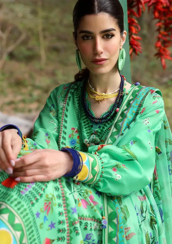 Zaha AMANI ZL25 06 A Unstitched Lawn 25 Luxury Collection - Image 3