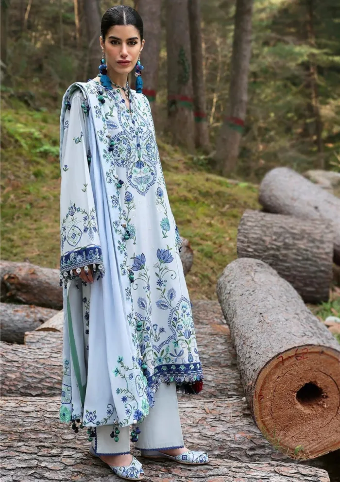 Zaha KASHUR ZL25 11 A Unstitched Lawn 25 Luxury Collection - Image 5