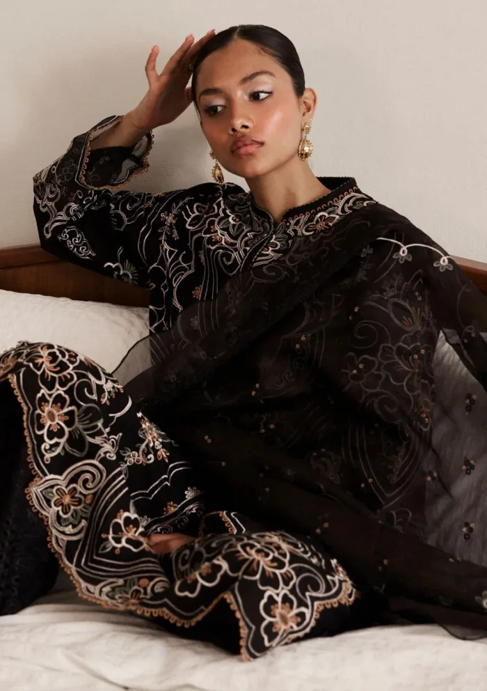 Zara Shahjahan Luxury 25 ZSL 4A SHIZUMI Satori Luxury Lawn Collection - Image 3