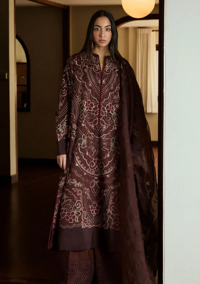 Zara Shahjahan Luxury 25 ZSL 4B SHIZUMI Satori Luxury Lawn Collection - Image 2