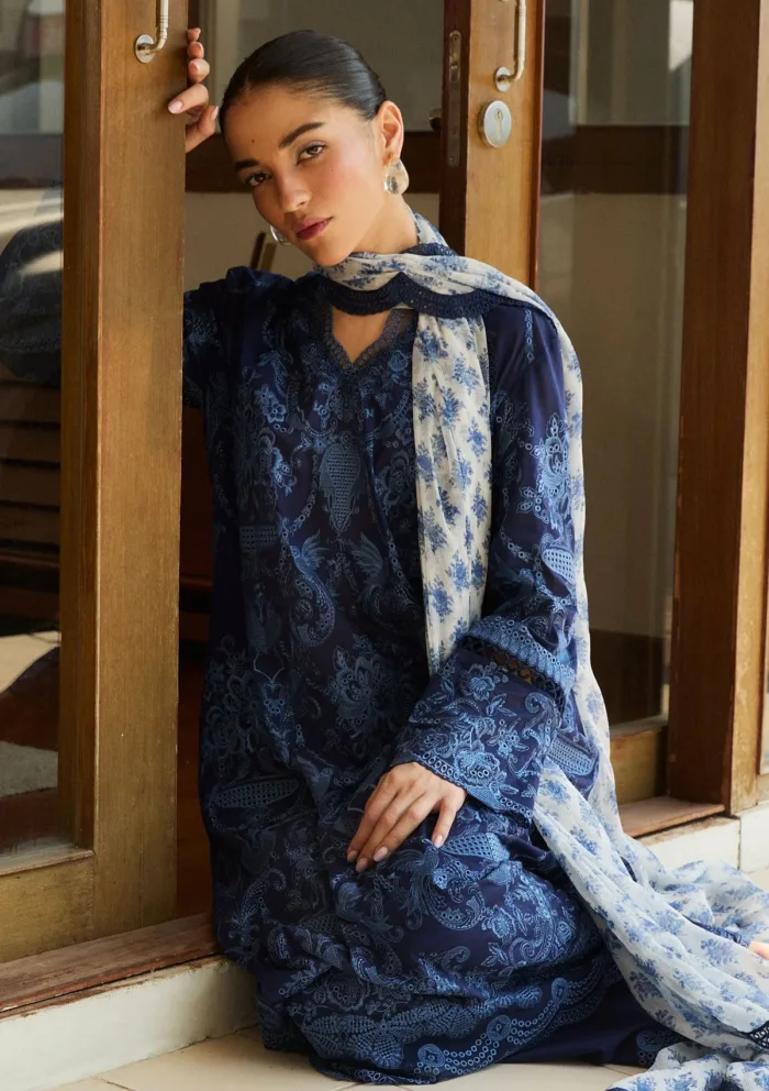 Zara Shahjahan Luxury 25 ZSL 9B SEI Satori Luxury Lawn Collection - Image 4