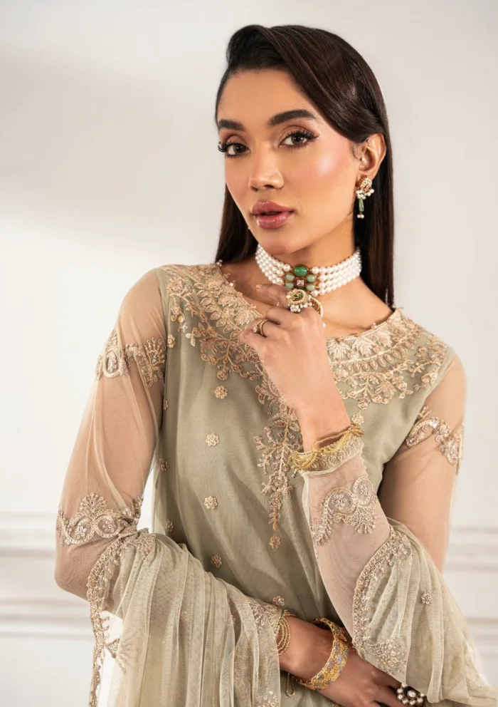 Zarif Unstitched 25 ZHF 01 Leila Heer Luxury Lawn Collection - Image 3