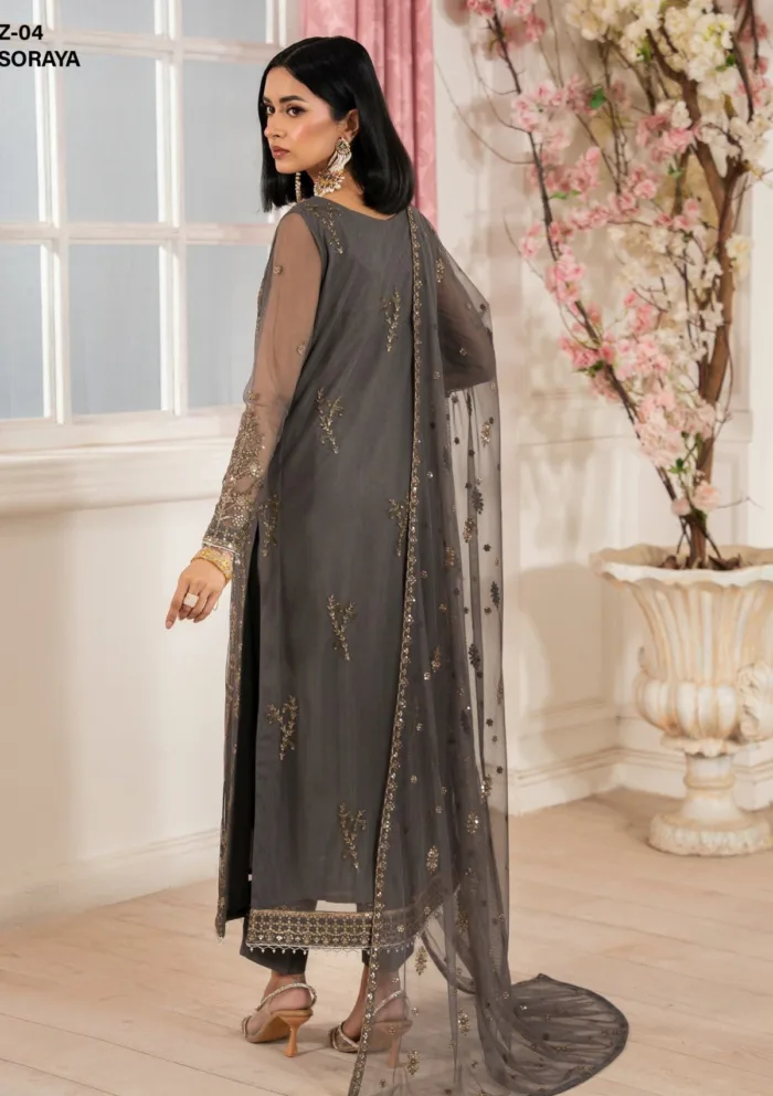 Zarif Unstitched 25 ZHF 04 Soraya Heer Luxury Lawn Collection - Image 2