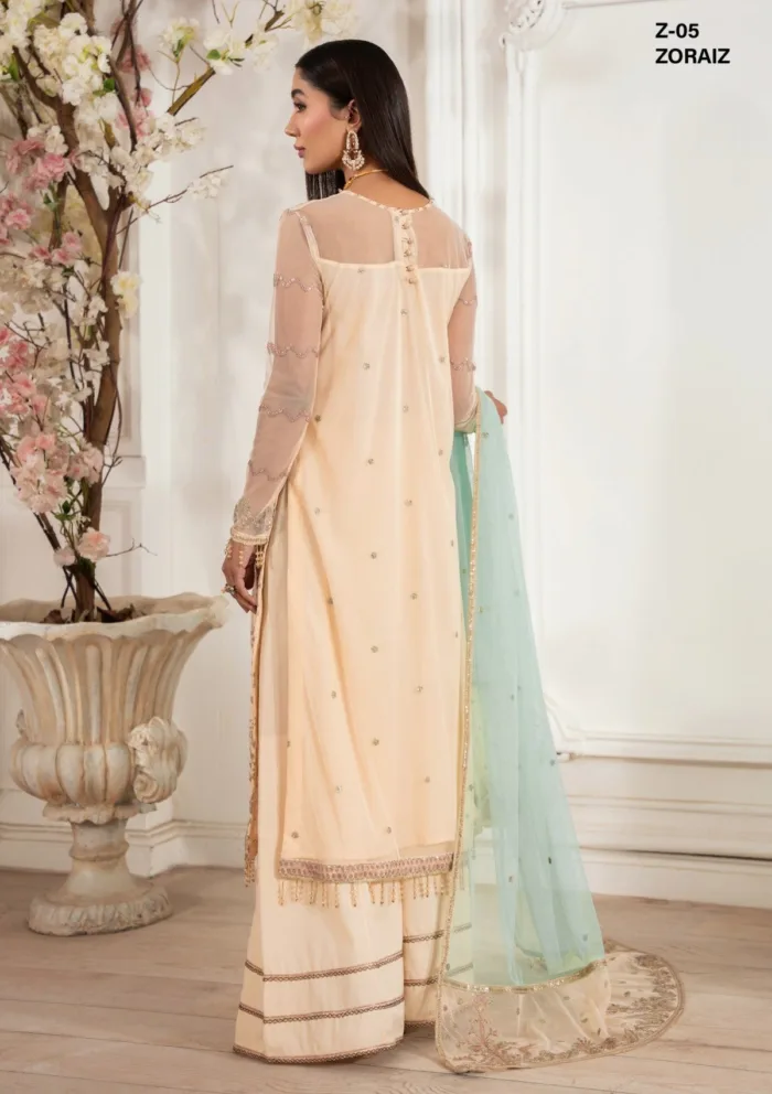 Zarif Unstitched 25 ZHF 05 Zoraiz Heer Luxury Lawn Collection - Image 2