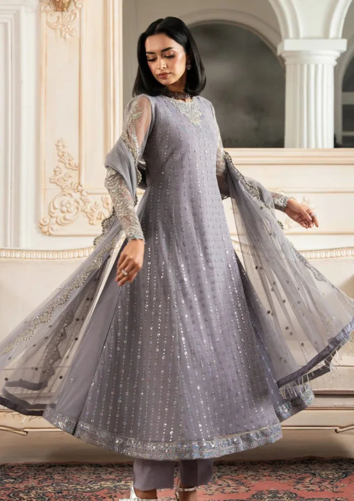 Zarif Unstitched 25 ZNAF 01 MERVE Nafees Luxury Lawn Collection - Image 3